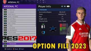 PES 2017 NEW OPTION FILE UPDATE TRANSFER 2023 ALL PATCH