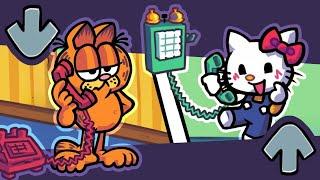 Garfield vs Hello Kitty - Friday Night Funkin' Mod