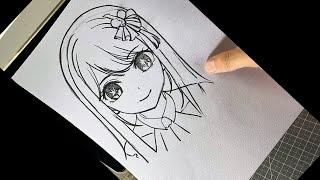 How to Draw anime girl for beginner