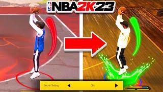 HOW to GREEN EVERY SHOT on NBA 2K23! BEST JUMPSHOT, BADGES, & MORE! SECRET SETTINGS TO SHOOT!