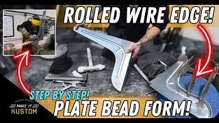 Rolling a WIRE EDGE & Hammer / Bead Forming - MODEL A Roadster Seat