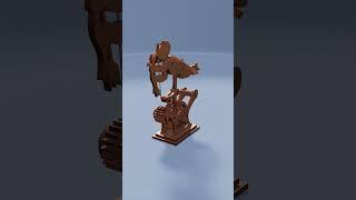 Laser Cut Cupid Wooden Toy  #mechanicalprinciple #mechanicalprinciples