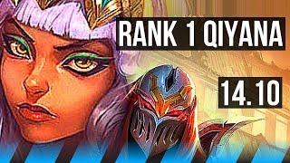 QIYANA vs ZED (MID) | Rank 1 Qiyana, 10 solo kills, 19/3/4, Legendary | BR Master | 14.10