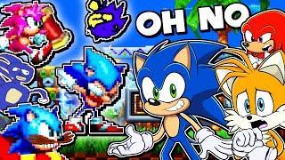  TOO MANY SONICS!! - Sonic, Tails & Knuckles Play "Sonic Mania & Sonic PLUS SONIC" MOD!!