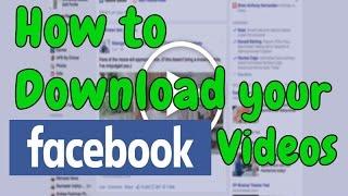 How to download your Facebook video without any software Free Tutorial