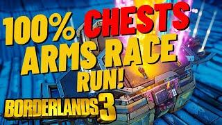 100% Chest Completion ARMS RACE Run! Borderlands 3