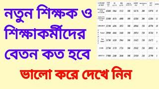 নতুন শিক্ষক ও শিক্ষাকর্মীদের বেতন কত হবে দেখুন। Salary for WB teachers