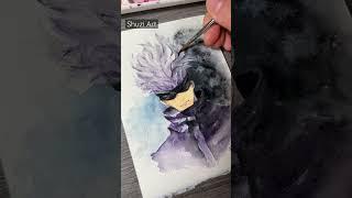 Anime Watercolor | Satoru Gojo from Jujutsu Kaisen #short