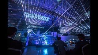 Laser beam show & laser mapping - Adler Pelzer corporate event, Bratislava 2017