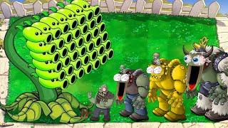 Threepeater Gatling Vs Giga Gargantuar Vs Dr Zomboss Plants Vs Zombies Battlez