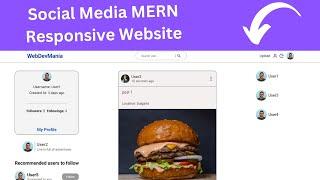 Complete MERN FULL STACK Responsive Social Media App | Redux, JWT and others...