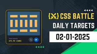 CSS Battle Daily Targets Solution | January 2, 2025 | #html #css #cssbattle