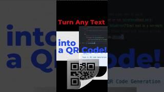 QR CODE Generator #python #pythonprogramming #learning #qrcode #qr #qrscanner #coding #project