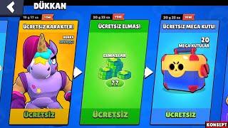 SON DAKİKA HERKESE ÜCRETSİZ MEGA KUTU | KARAKTER | ELMAS | KOSTÜM Brawl Stars