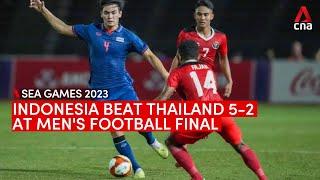 SEA Games: Indonesia mengalahkan Thailand 5-2 di final sepak bola yang penuh drama | Sorotan gol