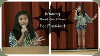 Winning Student Council Speech For President | Charisma Joy