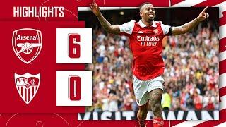 HIGHLIGHTS | Arsenal vs Sevilla (6-0) | Gabriel Jesus scores a hat-trick on Emirates Stadium debut!