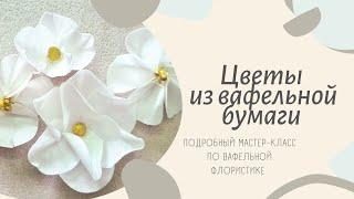 Цветы из вафельной бумаги. Быстро и красиво #кондитер  #вафельныецветы #декорторта #торт