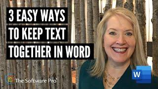 Discover the Easy Tips to Keep Text Together in Microsoft Word!