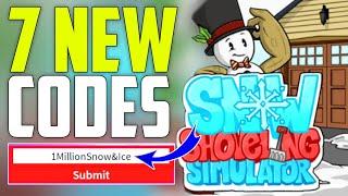 XMAS!SNOW SHOVELING SIMULATOR ROBLOX CODES 2023 - SNOW SHOVELING CODES 2023