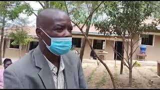 Journalist Kepha Juma Owotsi making a presentation in Kakamega Central..