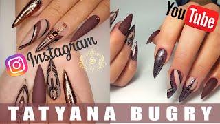 Instagram Inspired Nails |Stiletto Nails | Russian Efile Manicure