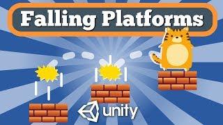 Unity 2D Tutorial How To Create Falling Platforms For Simple Platformer Game.