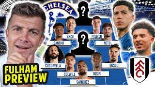 CHELSEA'S STARTING XI TO BEAT FULHAM | CHELSEA vs FULHAM  PREVIEW