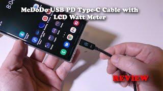 McDoDo USB PD Type-C Cable with LCD Watt Meter REVIEW