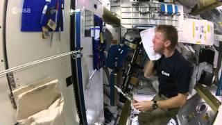 Tim Peake's space shower