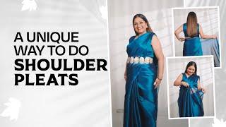 A different way to make shoulder pleats | Dolly Jain Saree Draping