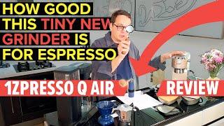 1Zpresso Q Air Grinder Review. Heptagonal burrs tested for espresso and compared with Timemore C3