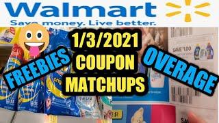 1/3/2021 WALMART COUPON MATCH UPS , FREEBIES, OVERAGE, CHEAPIES.