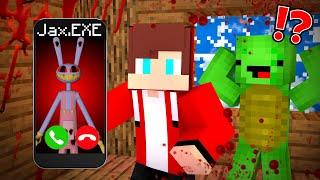 Why JAX.EXE Called JJ and Mikey at Night - Maizen Minecraft