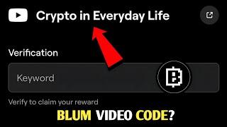 Crypto In Everyday Life Blum Video Code | Crypto In Everyday Life Blum Today Verification Keyword