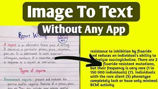 How To Convert Image To Text Very Easily