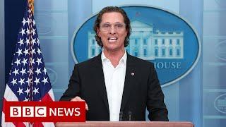 Matthew McConaughey pleas for gun control at White House – BBC News