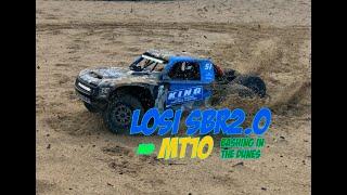 Losi SBR2.0 & Team Associated  MT10 Dune Bashing Big JUMPS