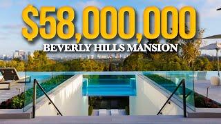 TOURING $58,000,000 Los Angeles Mansion with a POOL BRIDGE