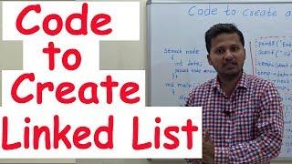 Code to create a Linked List in C Programming Data Strucutres