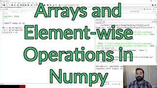 Arrays and Element-wise Operations in NumPy