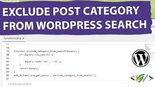 How to Exclude Post Categories from Search Results in WordPress