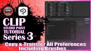 Clip Studio Paint - Copy And Transfer All Preferences Including Brushes