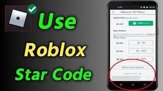 How to Use Star Codes in Roblox  | Enter Roblox Star Code on Mobile