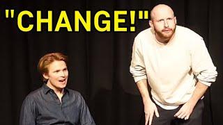 When he shouts “CHANGE!”, they have to say something COMPLETELY DIFFERENT.