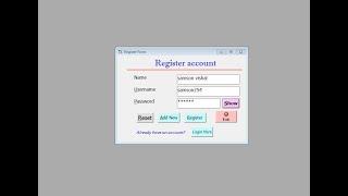 How to create a Login and Registration program in vb 6.0 With show password and hide .