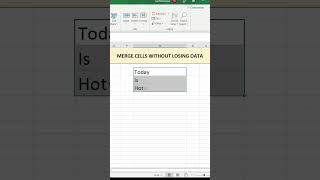 Merge Cells Without Losing Data | #shorts #msexcel #exceltricks #exceltips #wepptutorials