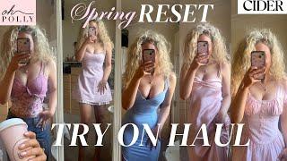 Oh Polly, Cider, Boohoo, Zara Try on Haul + Spring wardrobe reset vlog 