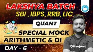 Arithmetic & Data Interpretation For Bank Exams 2024 | Quant Mock Test For Bank Exams | Day - 6