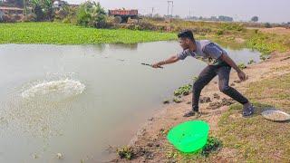 Best Hook Fishing 2024  || Traditional boy fishing in the village pond will amaze everyone #fish